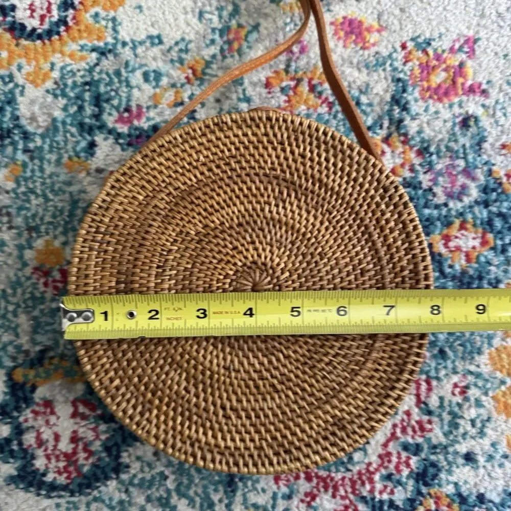 FAITHFULL THE BRAND Round Rattan Bag 100% Atte‎ Reed